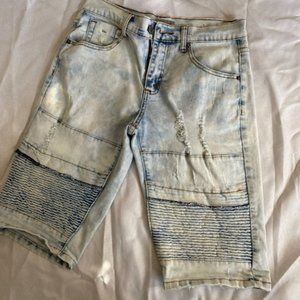 CJ BLACK blue distressed shorts size 28